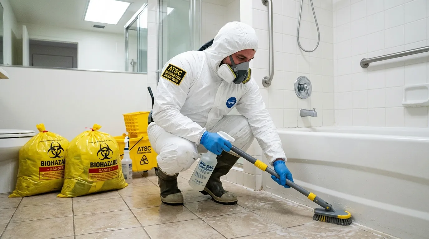 Decontamination equipment deployed for Blood Cleanup in Larchmont